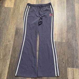 Rue21 Navy Blue Flare Joggers with White Side Stripes